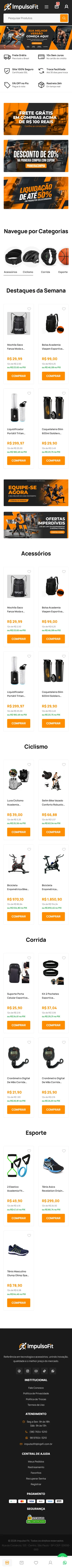 Loja no Mobile